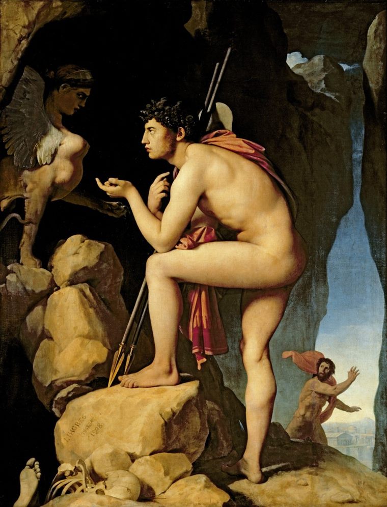 Édipo e a Esfinge, de Jean-Auguste-Dominique Ingres (1808)